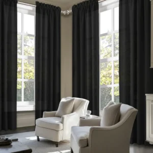4pcs Light Filtering Curtains - Elegant Fade-Resistant Polyester with Rod Pocket Design