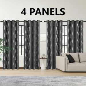 4PCS Blackout Curtains With Grommet Top